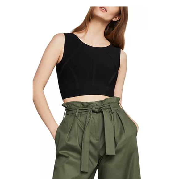 BCBG Fenella Crop Top, Black, Size Small, NWT - Picture 2 of 7